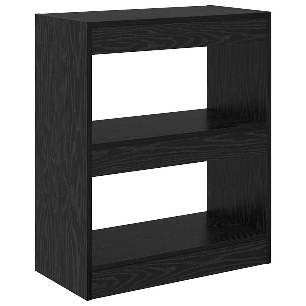 Gabinete de Livros Carvalho preto 60 x 30 x 72 cm