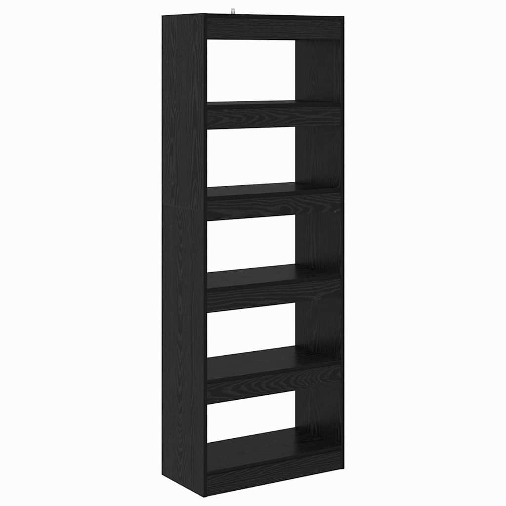 Gabinete de Livros Carvalho preto 60 x 30 x 166 cm
