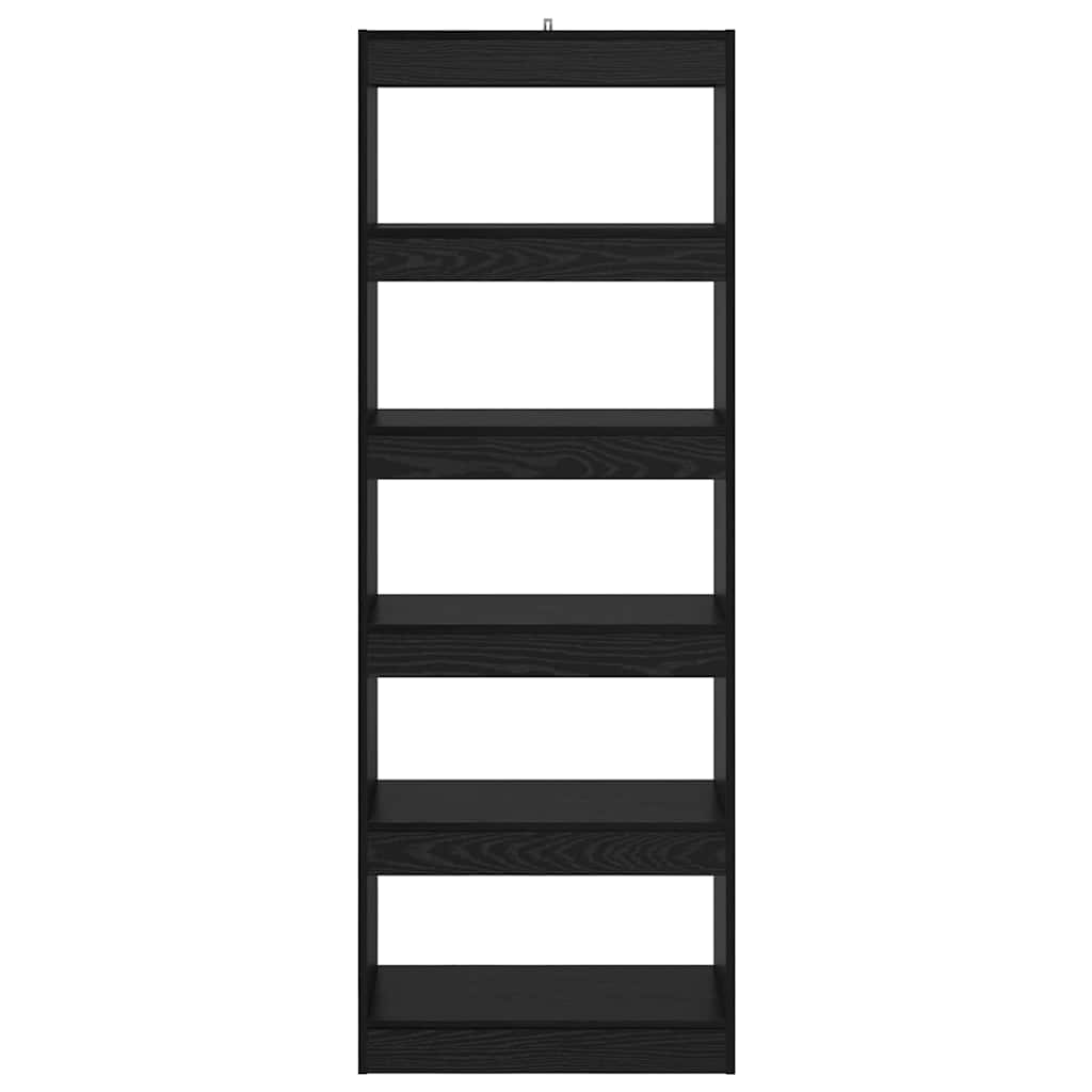 Gabinete de Livros Carvalho preto 60 x 30 x 166 cm