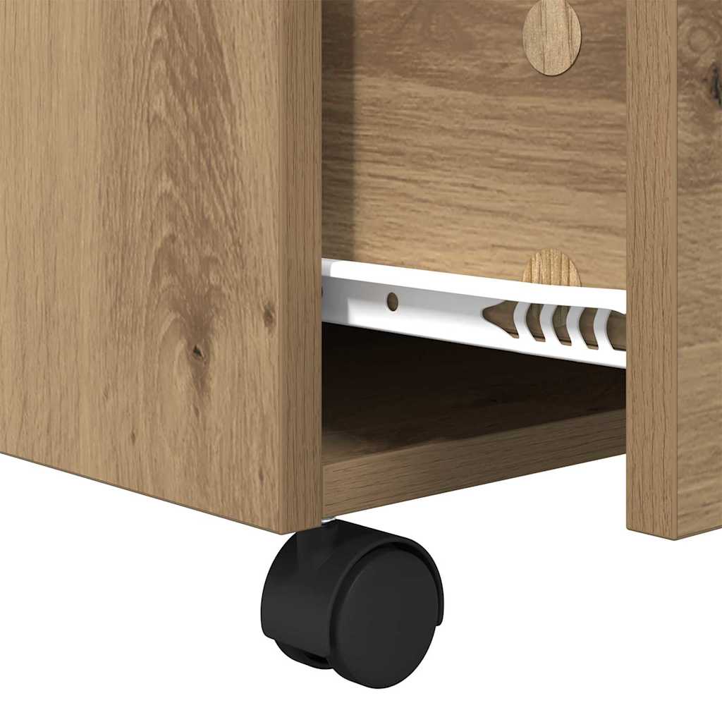 Mesa de centro com gaveta carvalho artisiano 55 x 55 x 45 cm