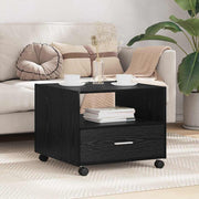 Mesa de centro com gaveta Carvalho preto 55 x 55 x 45 cm