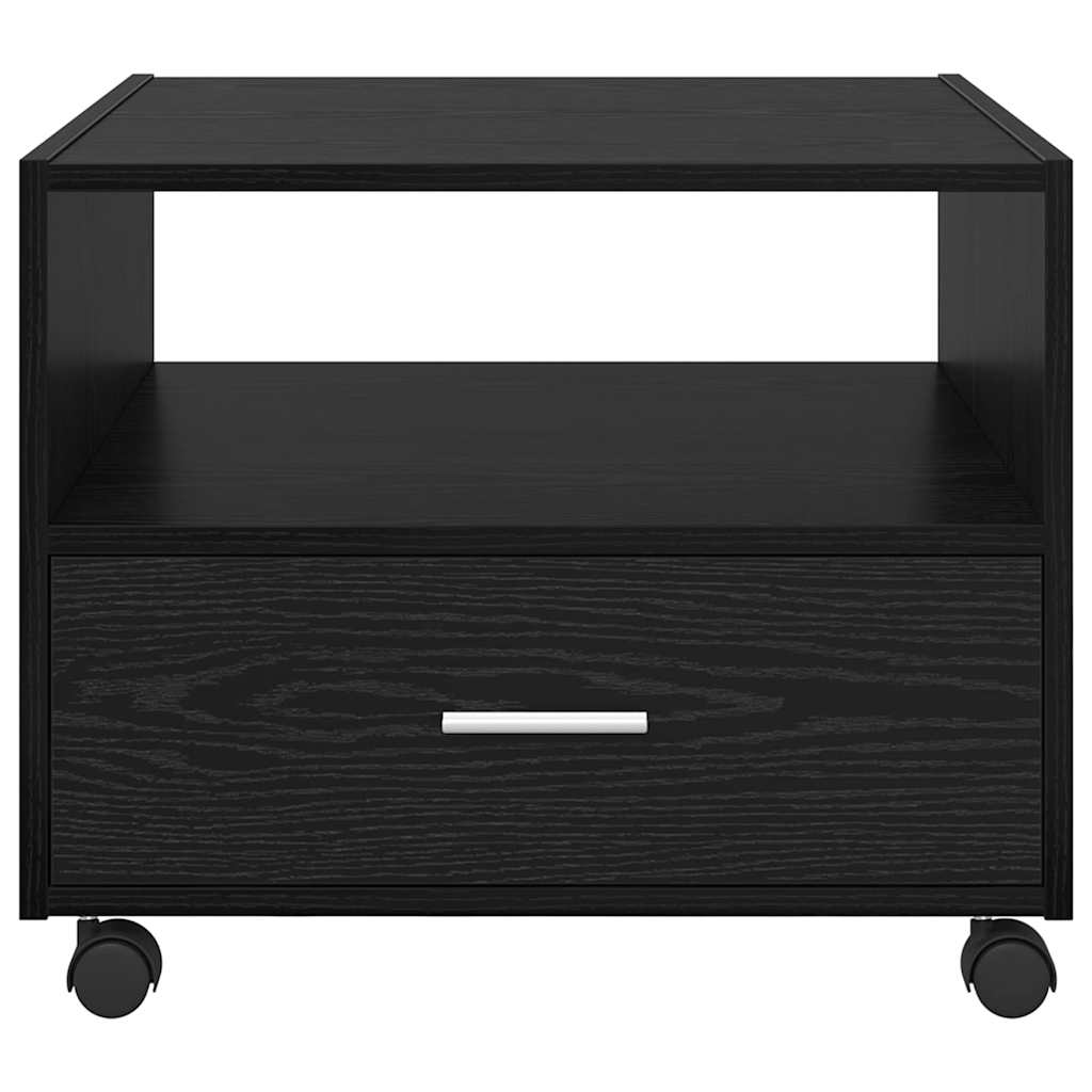 Mesa de centro com gaveta Carvalho preto 55 x 55 x 45 cm