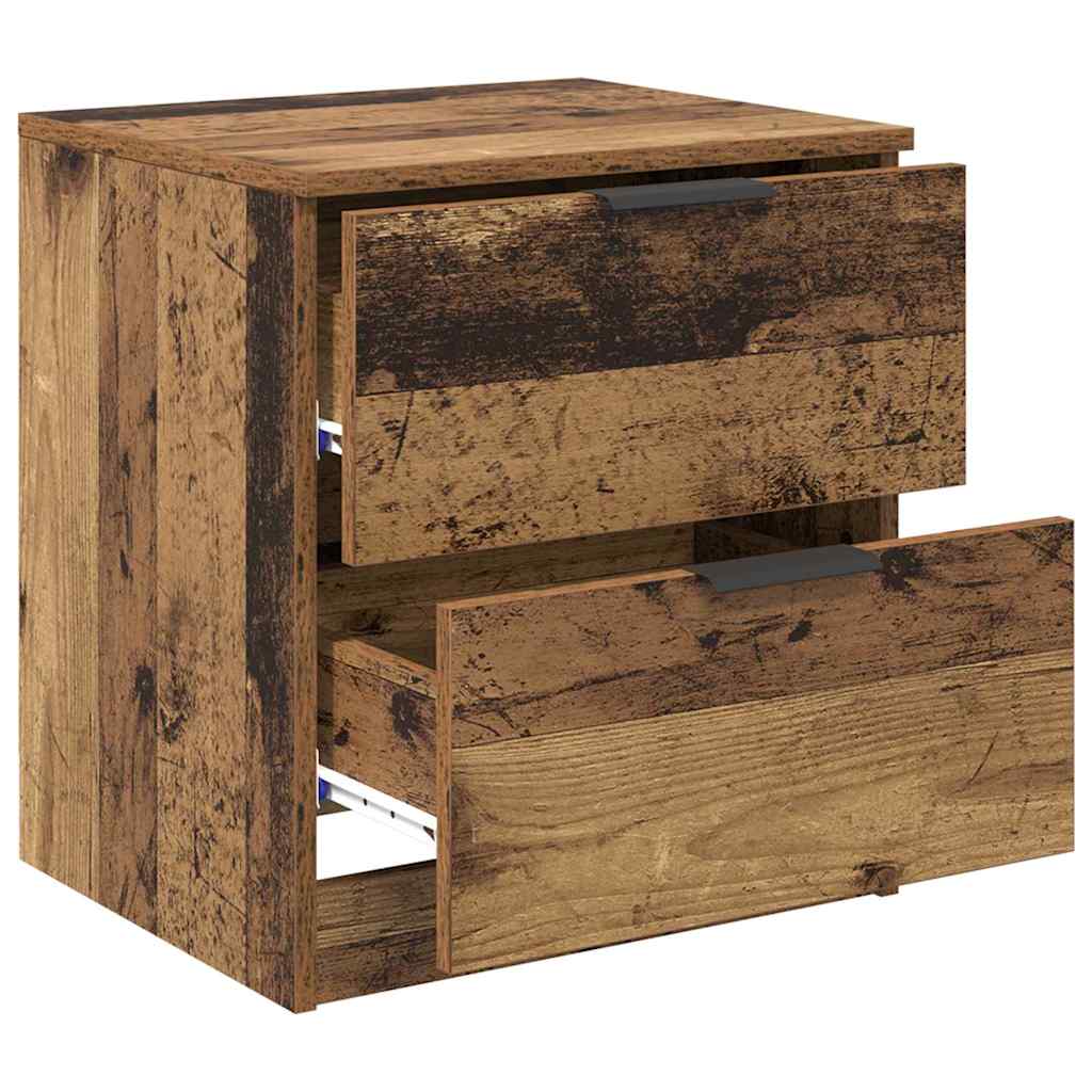 Armário de Cabeceira 2 pcs Madeira antiga 45 x 39 x 50 cm