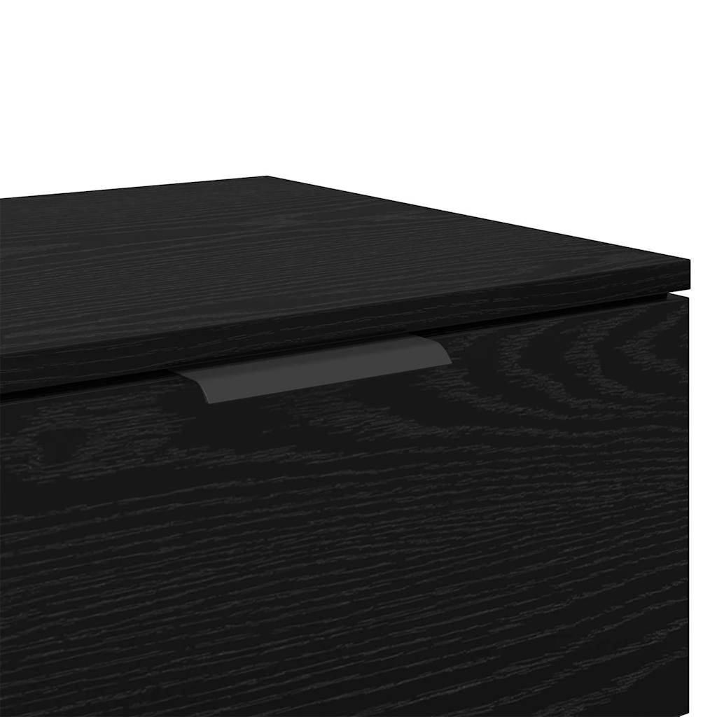 Armário de Cabeceira 2 pcs Carvalho preto 45 x 39 x 50 cm