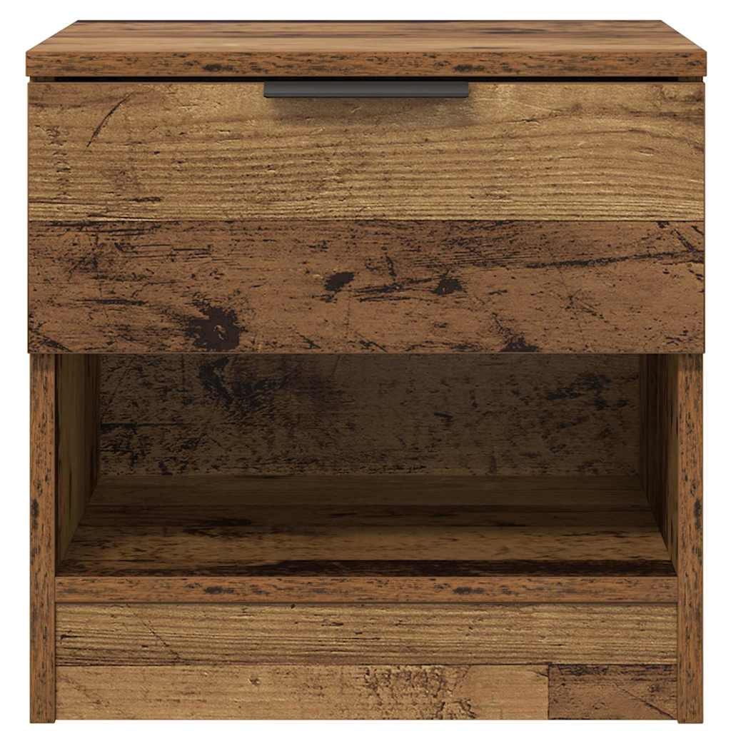 Armário de cama com gaveta 2 pcs Madeira antiga 40 x 39 x 40 cm