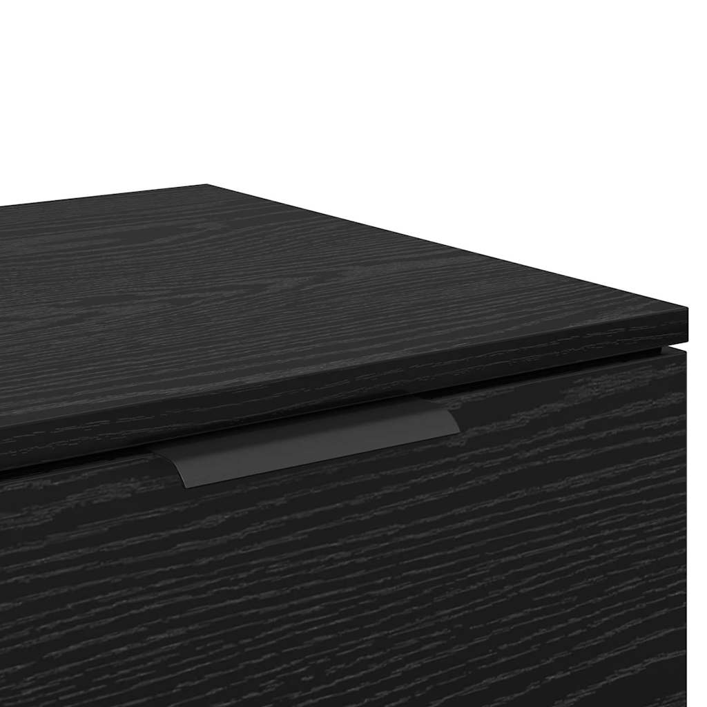 Armário de cama com gaveta 2 pcs Carvalho preto 40 x 39 x 40 cm