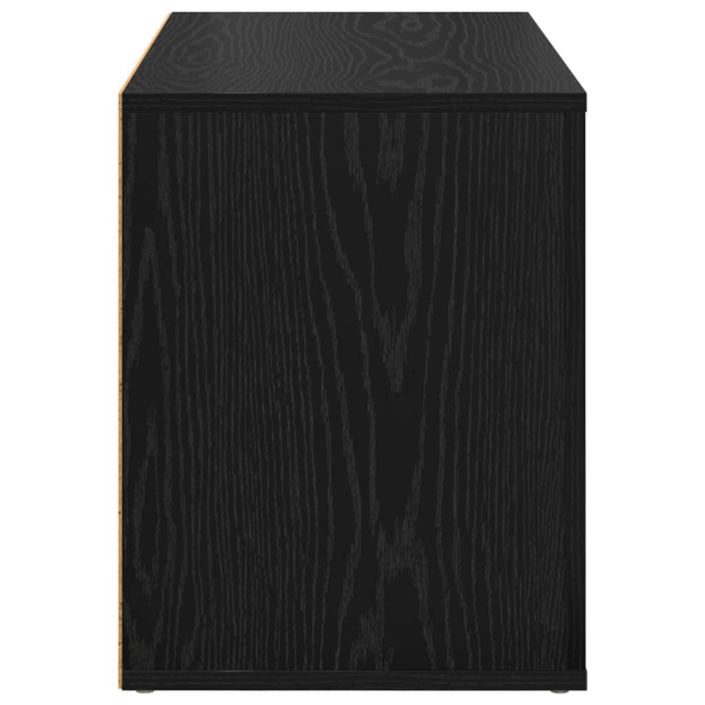 Rack de Sapatos com prateleira Carvalho preto 75 x 35 x 45 cm