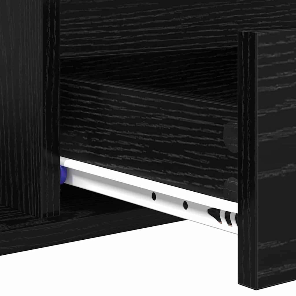 Mesa de centro com gaveta Carvalho preto 90 x 49 x 45 cm