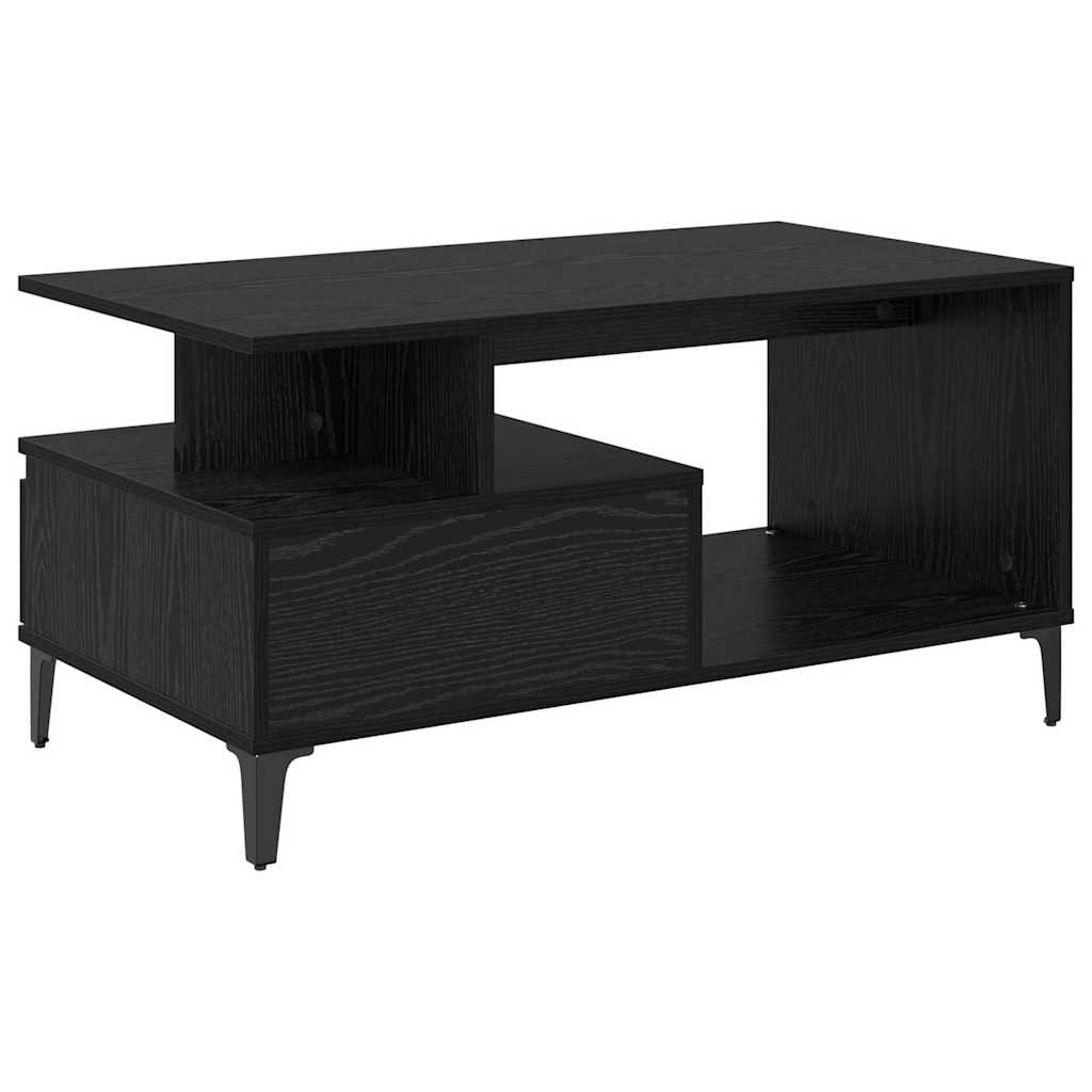 Mesa de centro com gaveta Carvalho preto 90 x 49 x 45 cm