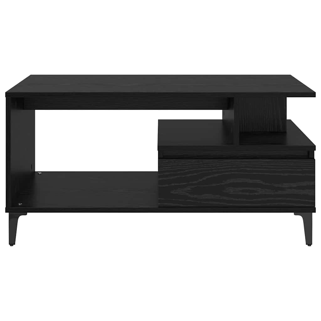 Mesa de centro com gaveta Carvalho preto 90 x 49 x 45 cm