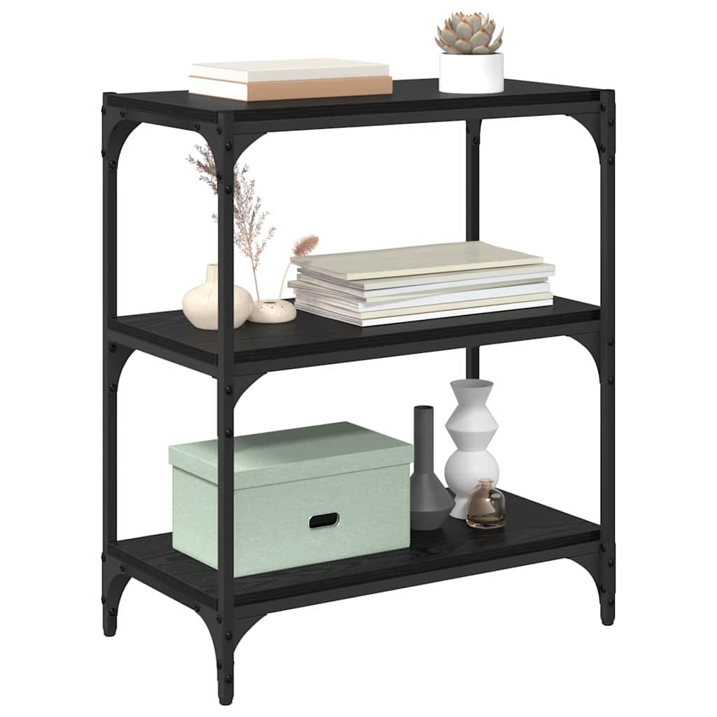 Gabinete de Livros Carvalho preto 60 x 33 x 70,5 cm