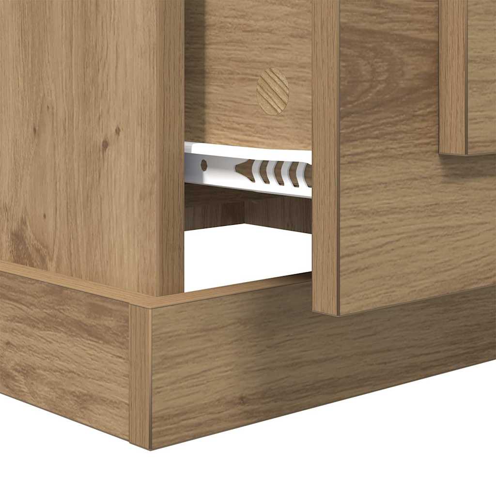 Mesa de centro com gaveta carvalho artisiano 50 x 50 x 35 cm