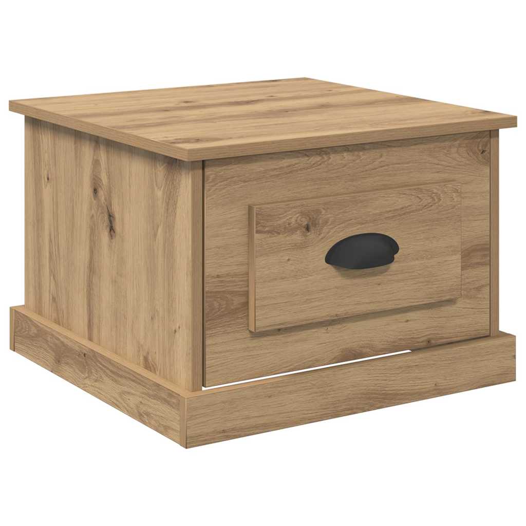 Mesa de centro com gaveta carvalho artisiano 50 x 50 x 35 cm