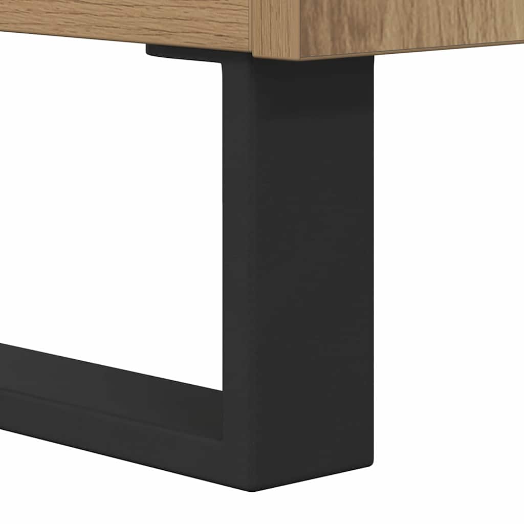 Mesa de centro com gaveta Carvalho Artesanal 55 x 55 x 36,5 cm