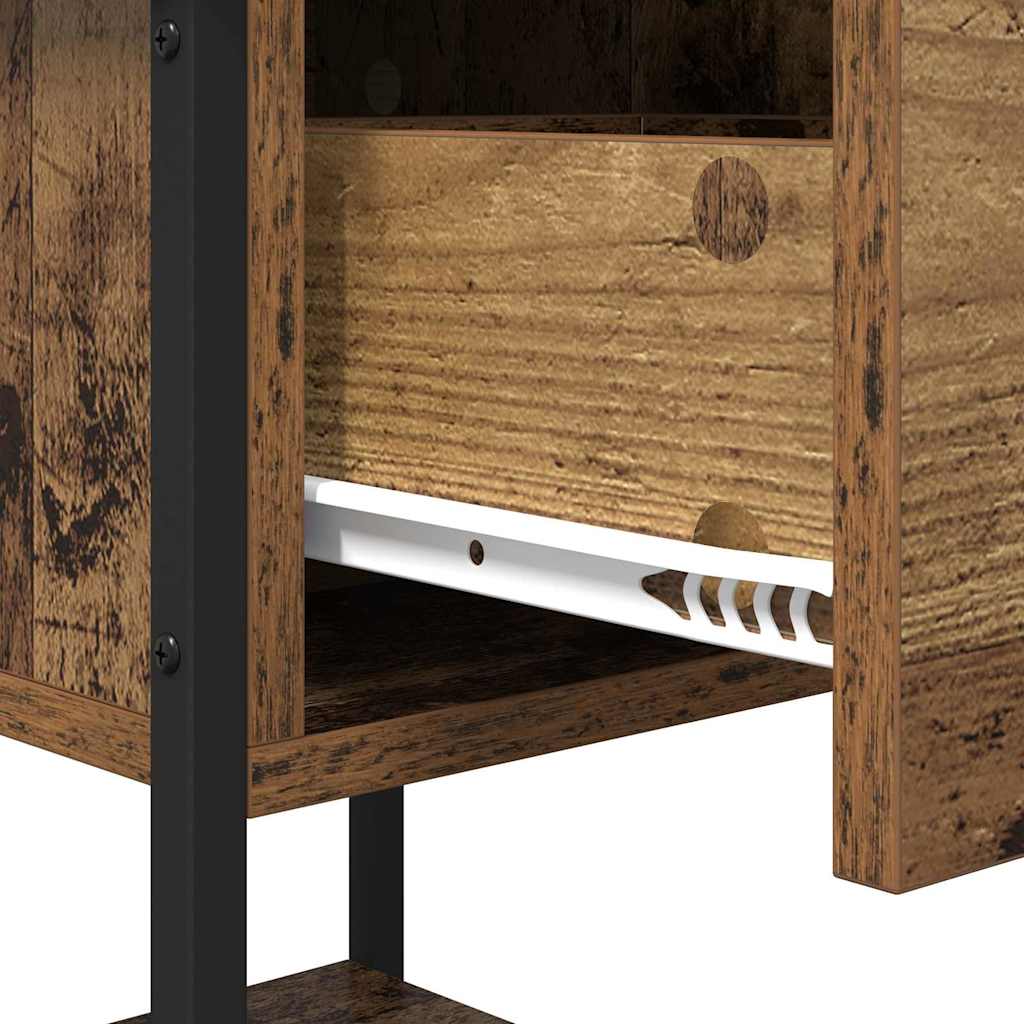 Mesa-de-cabeceira 2 pcs carvalho artisiano 34 x 35,5 x 45 cm