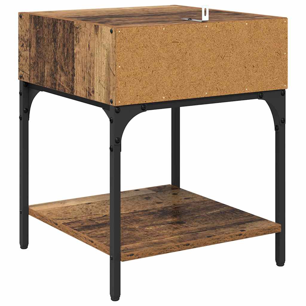 Mesa-de-cabeceira carvalho artisiano 40 x 40 x 50 cm