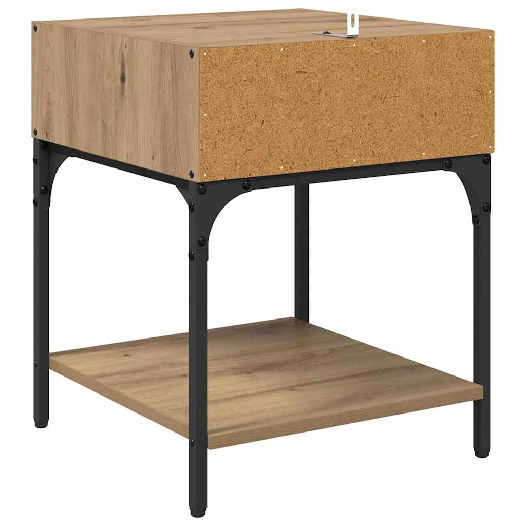 Mesa-de-cabeceira carvalho artisiano 40 x 40 x 50 cm