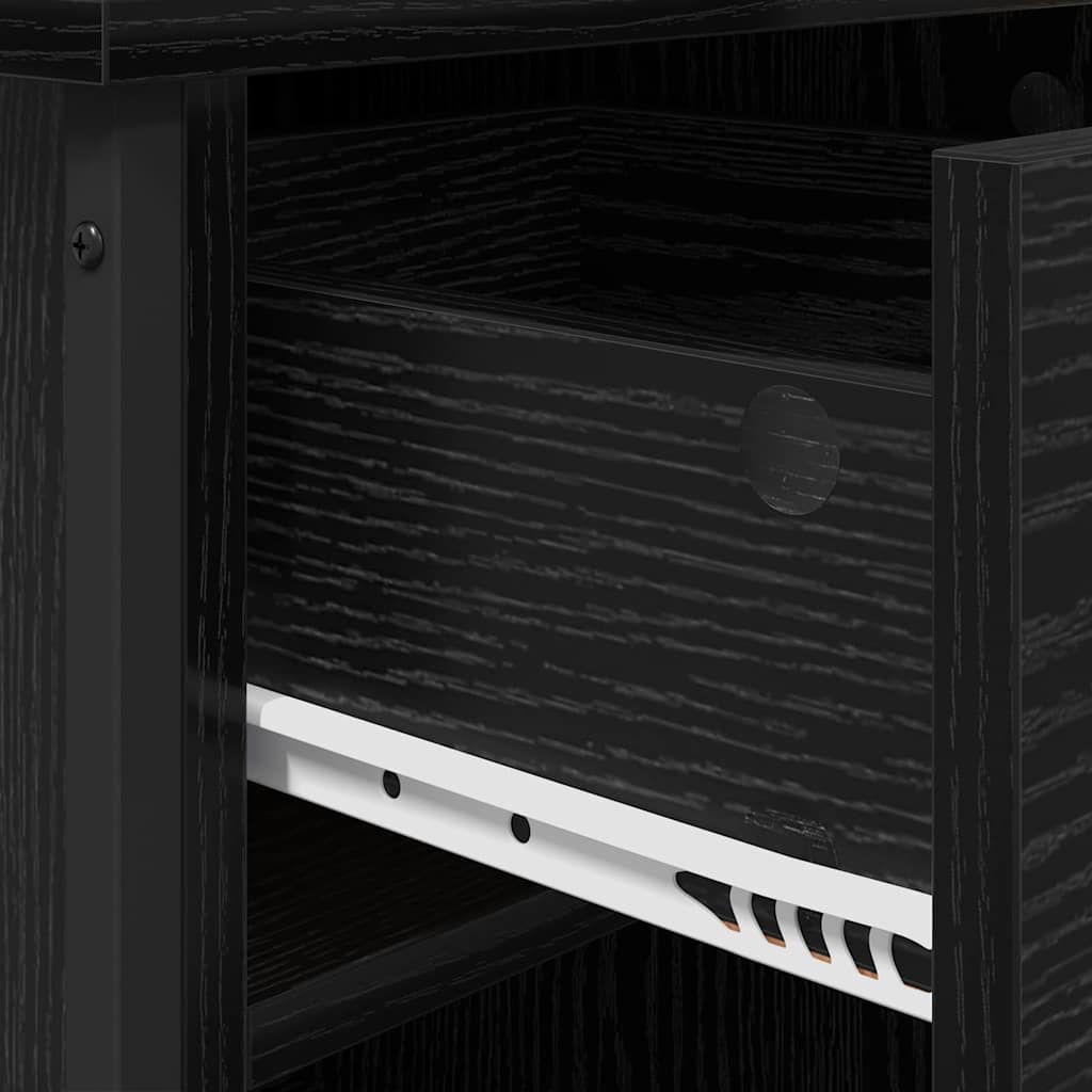 Armário de Cabeceira com gaveta Carvalho preto 40 x 42 x 50 cm