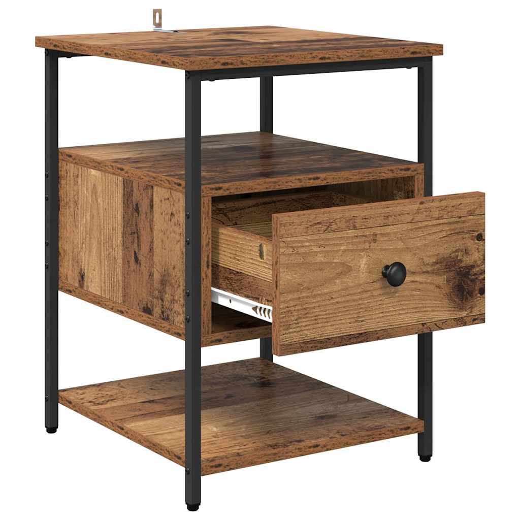 Armário de Cabeceira com gaveta Madeira antiga 40 x 42 x 56 cm