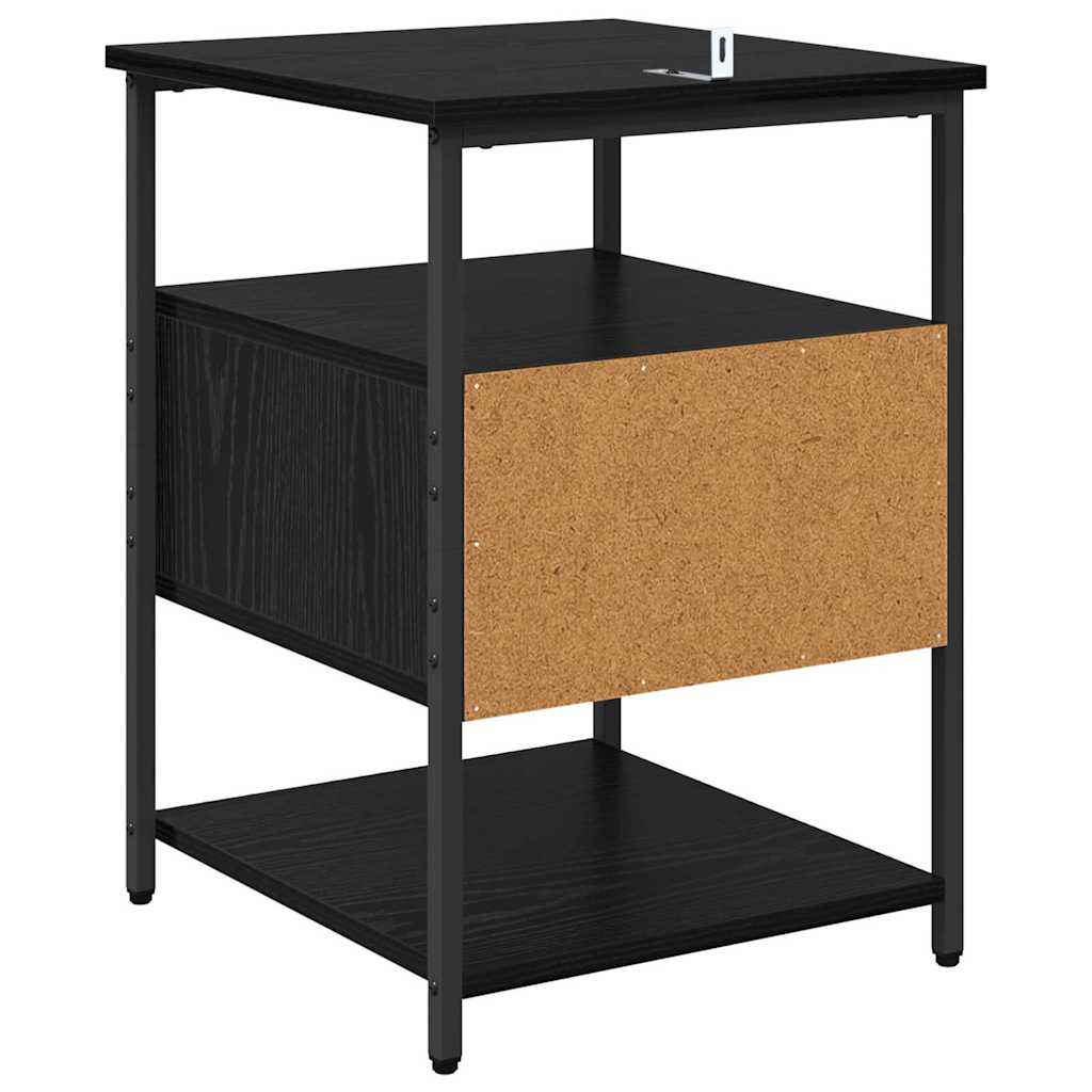 Armário de Cabeceira com gaveta Carvalho preto 40 x 42 x 56 cm