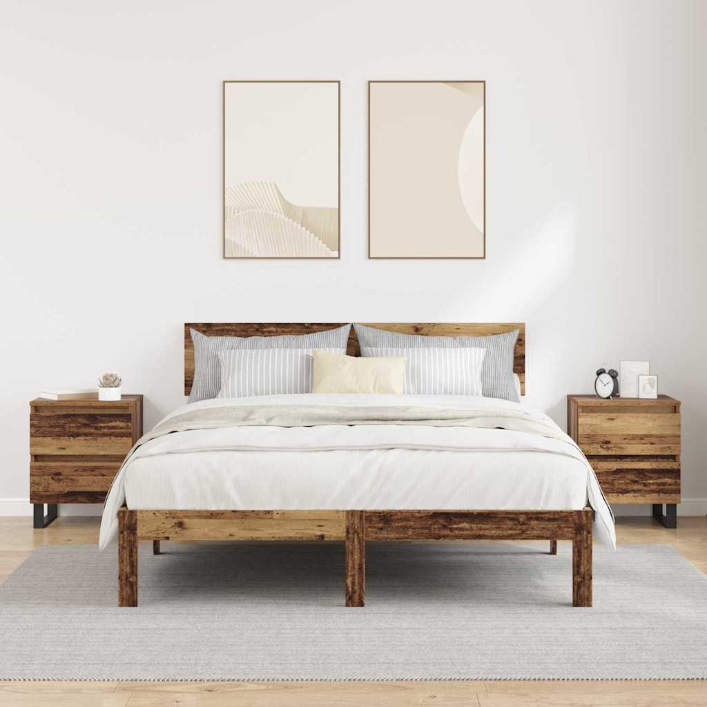 Armário de Cabeceira 2 pcs carvalho artisiano 40 x 35 x 50 cm