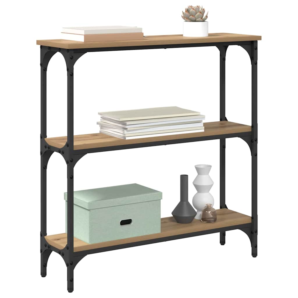 Aparador com prateleira carvalho artisiano 75 x 22.5 x 75 cm