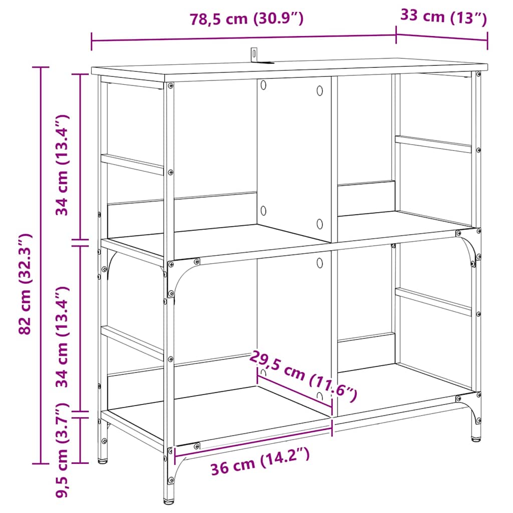Estante Madeira antiga 78.5 x 33 x 82 cm Madeira processada