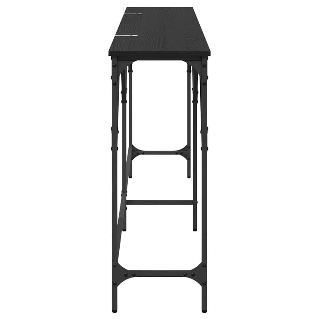 Aparador Carvalho preto 180 x 29 x 75 cm Madeira processada