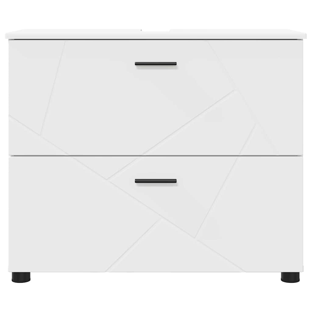 Armário de Banheiro Branco 76,5 x 35 x 64 cm Madeira processada