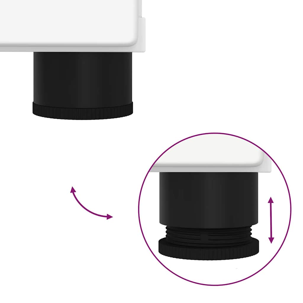 Armário de Banheiro Branco 76,5 x 35 x 64 cm Madeira processada