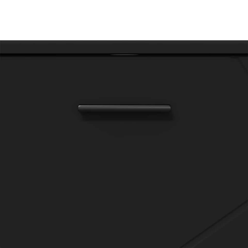 Armário de Banheiro Preto 76,5 x 35 x 64 cm Madeira processada