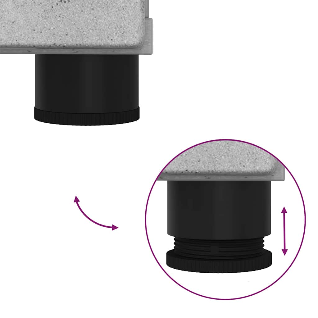 Armário de Banheiro Cinzento cimento 76,5 x 35 x 64 cm