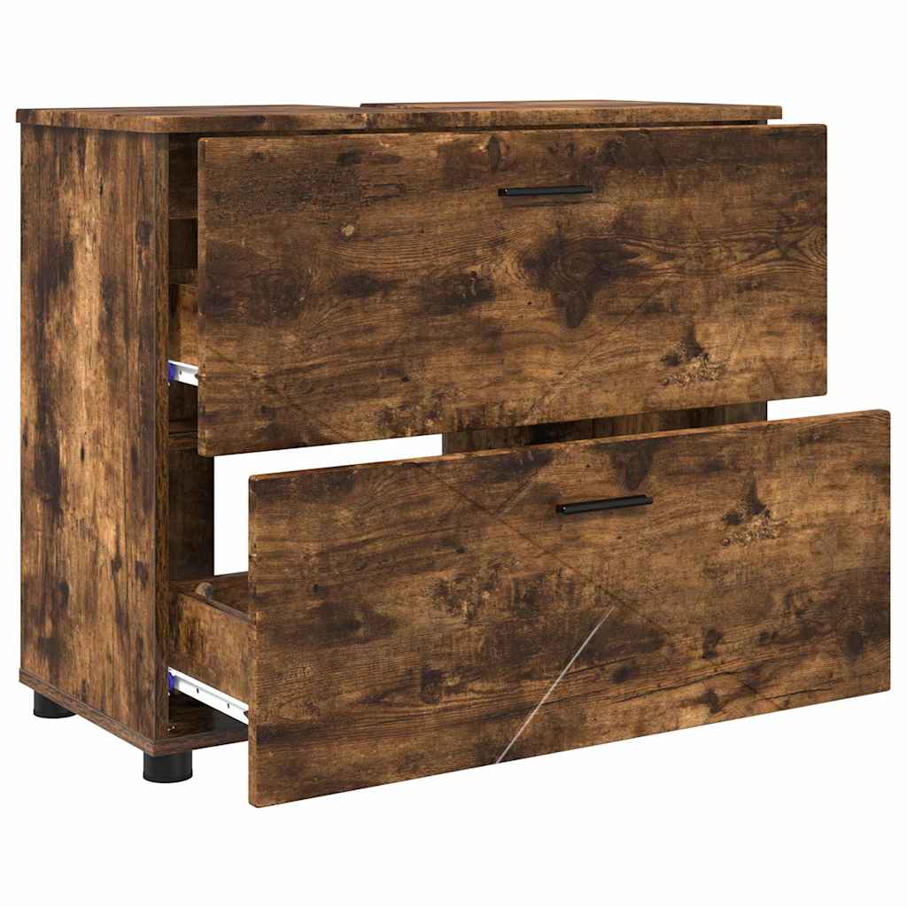 Armário de Banheiro Carvalho fumado 76,5 x 35 x 64 cm