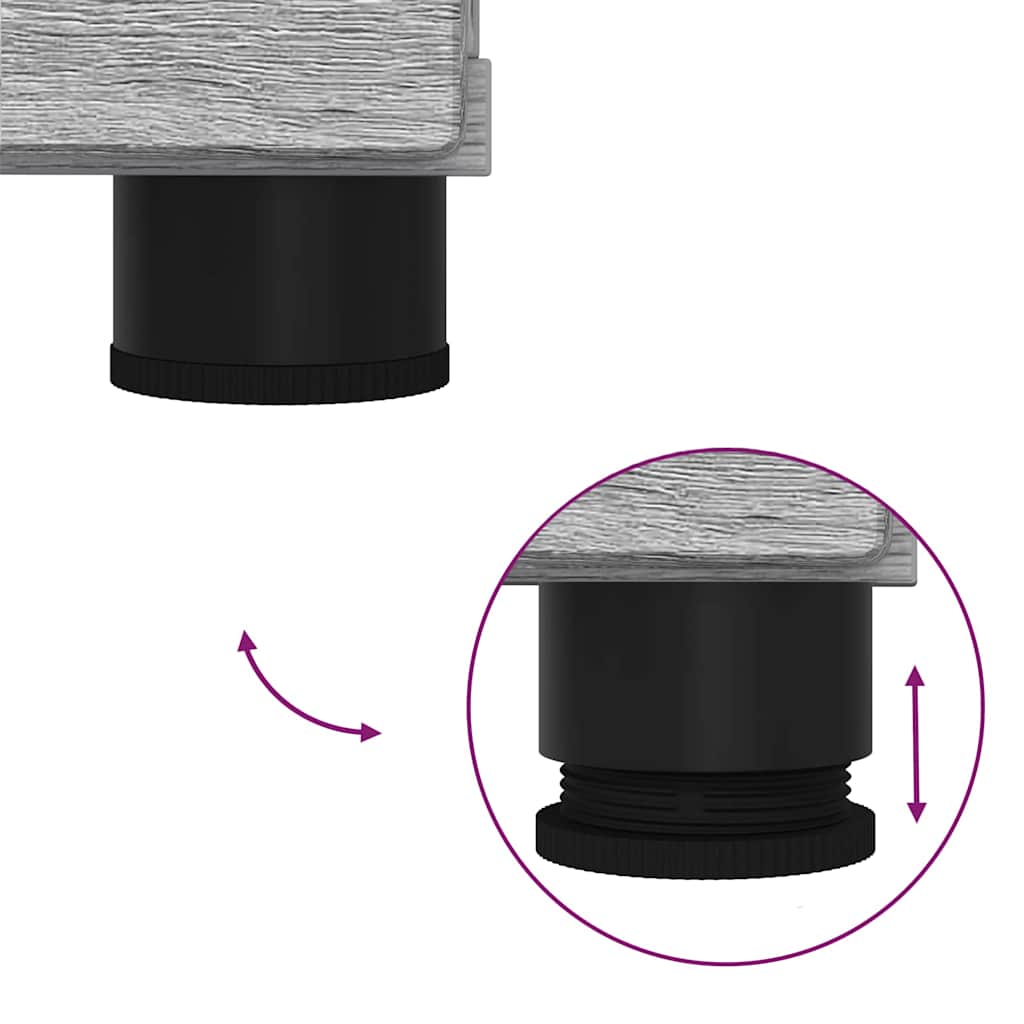 Armário de Banheiro Sonoma cinzento 76,5 x 35 x 64 cm