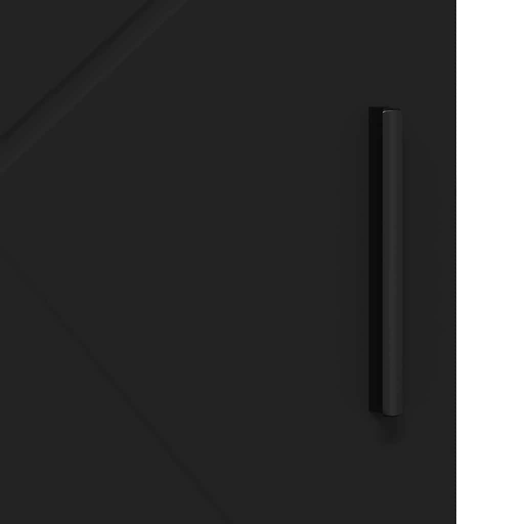 Armário de Banheiro Preto 60 x 35 x 80 cm Madeira processada