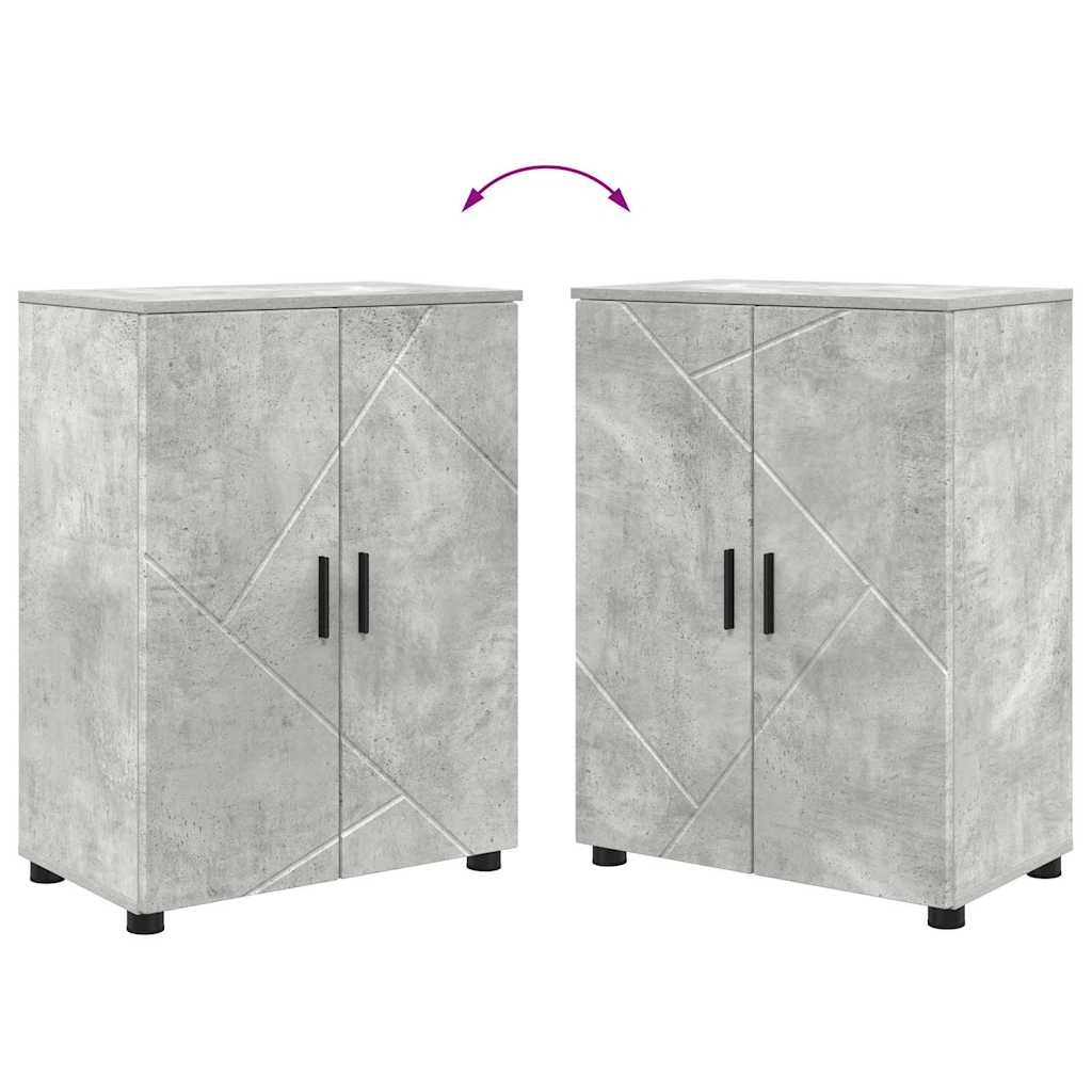 Armário de Banheiro com porta Cinzento cimento 60 x 35 x 80 cm