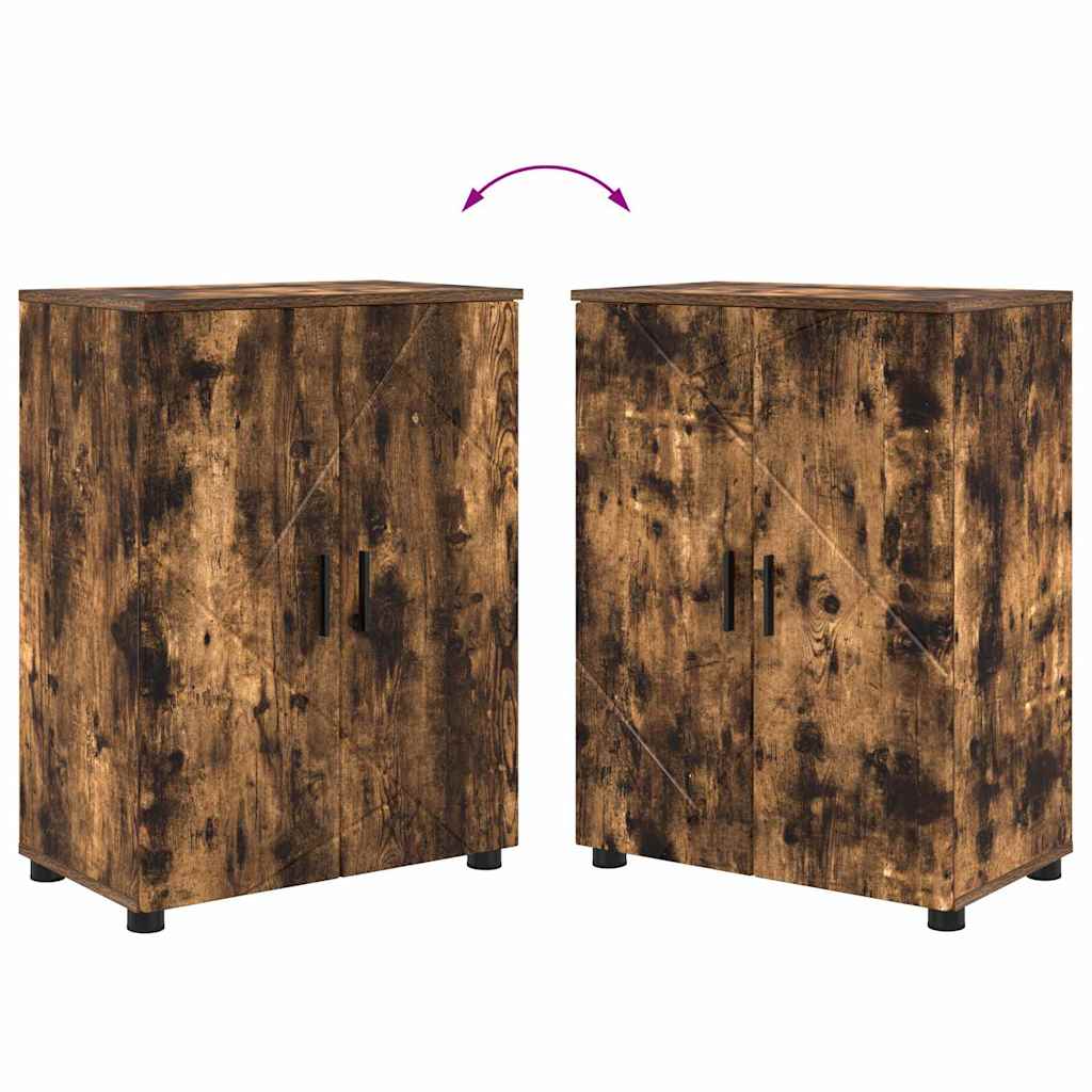 Armário de Banheiro com porta Carvalho fumado 60 x 35 x 80 cm