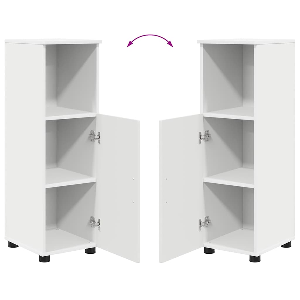 Armário de Banheiro Branco 30 x 35 x 95 cm Madeira processada