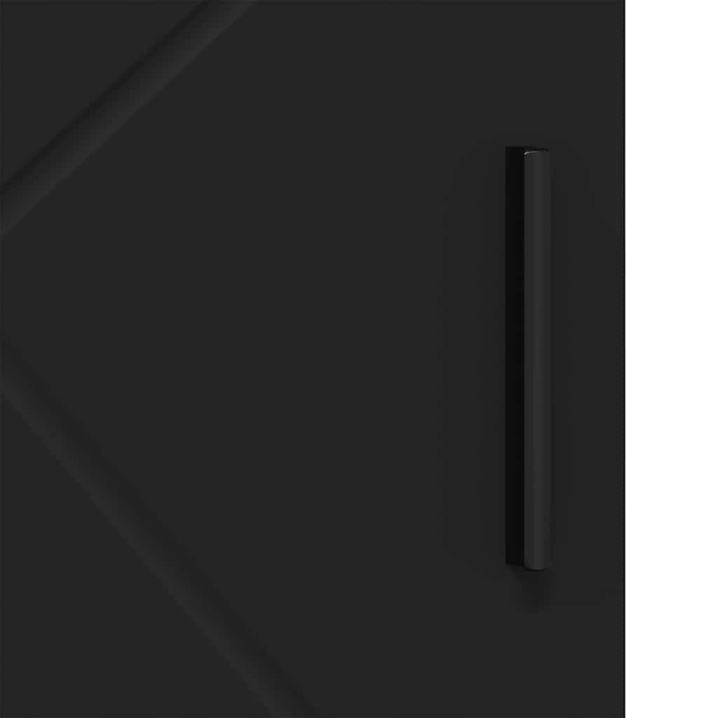 Armário de Banheiro Preto 30 x 35 x 95 cm Madeira processada