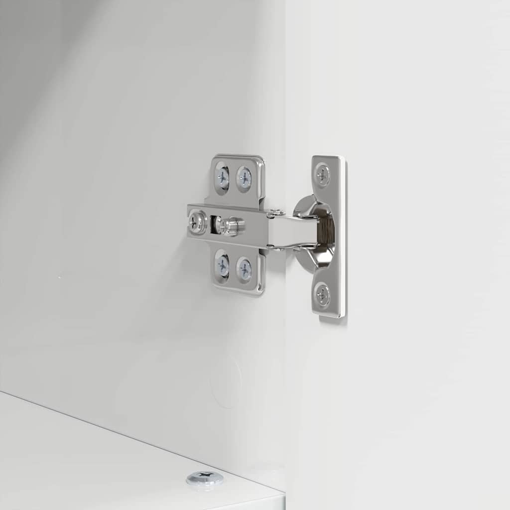 Armário de Banheiro com porta Branco brilhante 30 x 35 x 95 cm