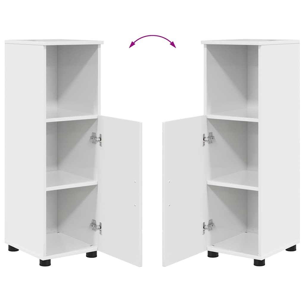 Armário de Banheiro com porta Branco brilhante 30 x 35 x 95 cm