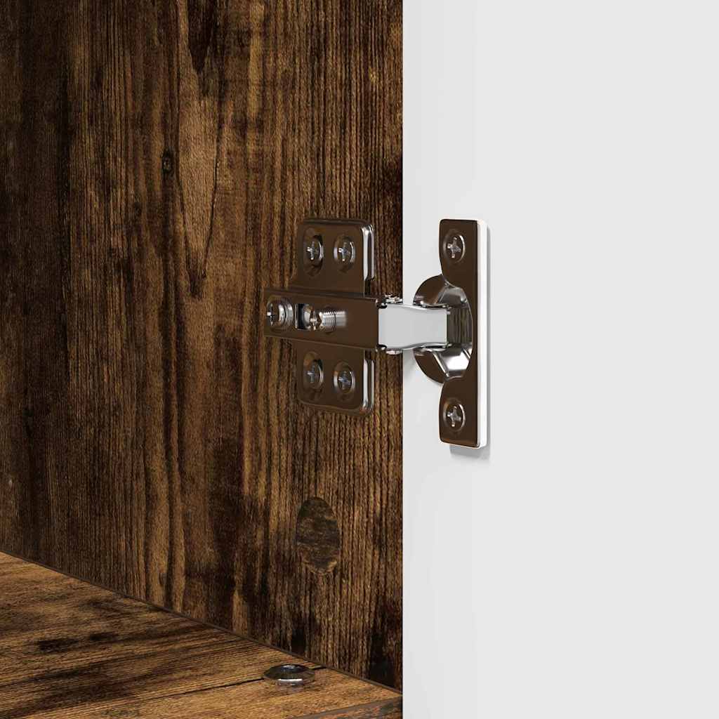 Armário de Banheiro com porta Carvalho fumado 30 x 35 x 95 cm