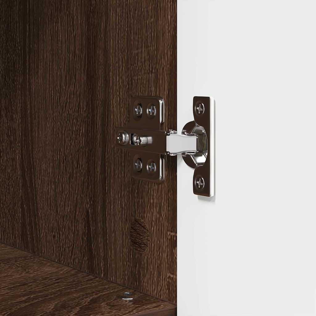 Armário de Banheiro com porta Carvalho castanho 30 x 35 x 95 cm