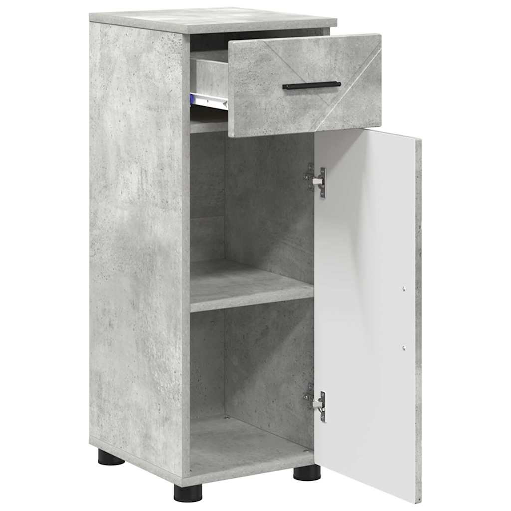 Armário de Banheiro com gaveta Cinzento cimento 30 x 35 x 80 cm