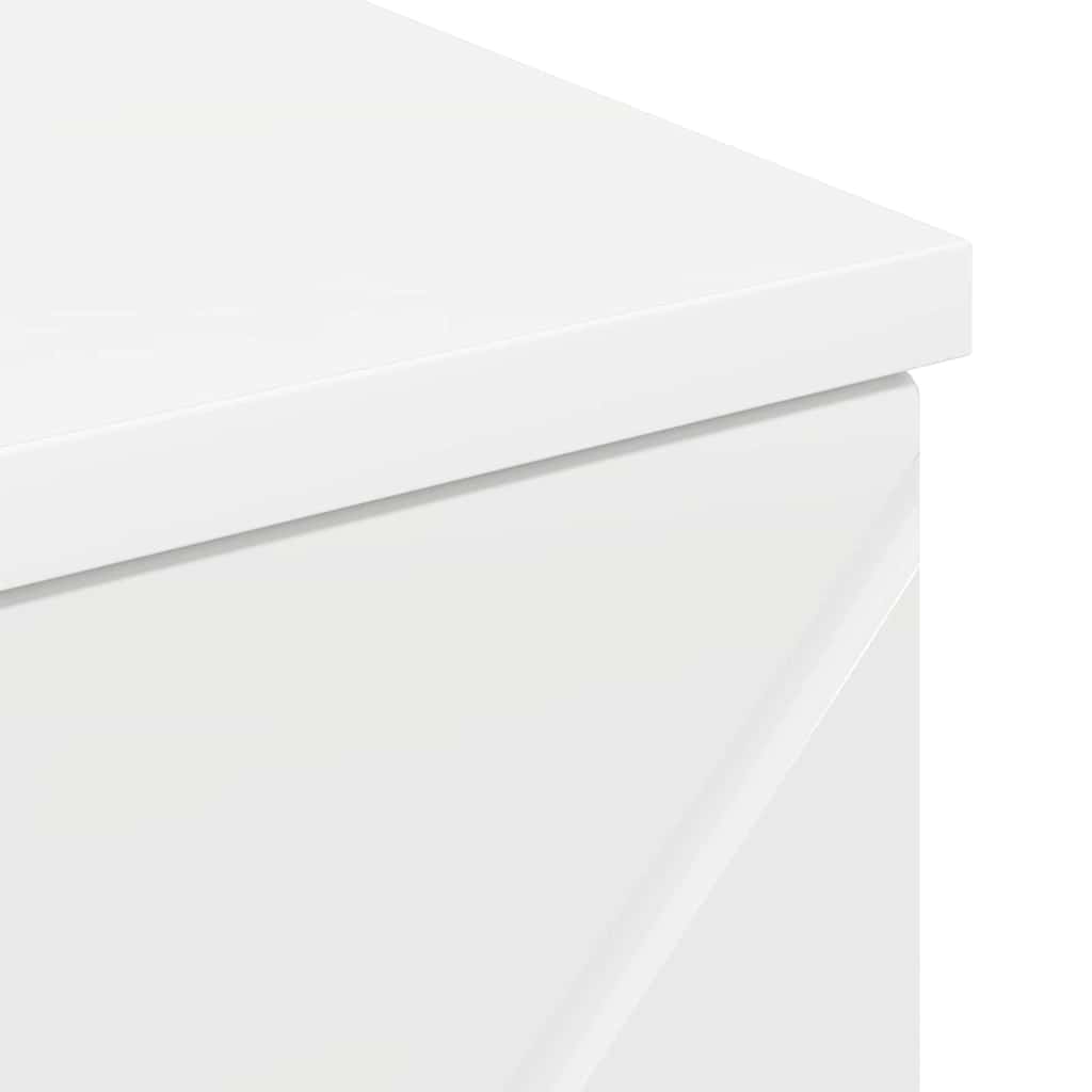 Armário de Banheiro com gaveta Branco brilhante 30 x 35 x 80 cm