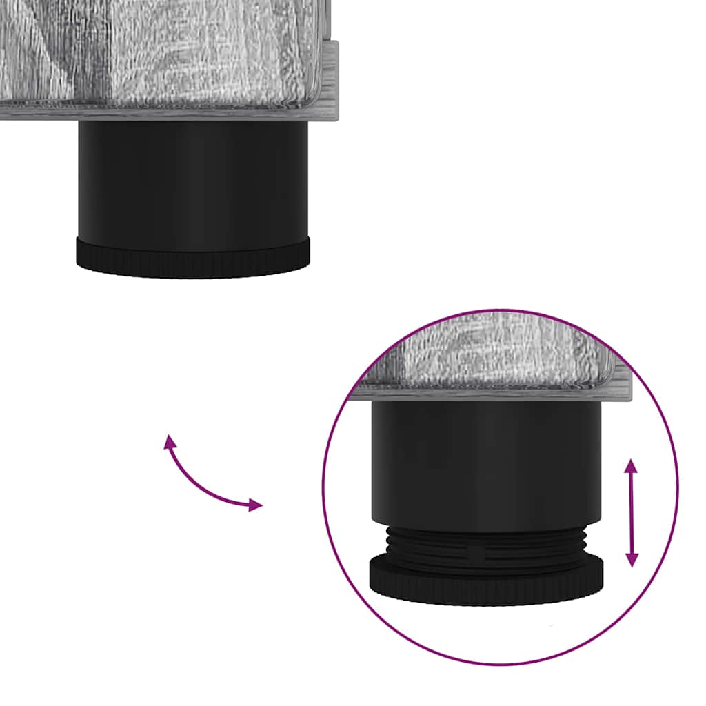 Armário de Banheiro com gaveta Sonoma cinzento 30 x 35 x 80 cm