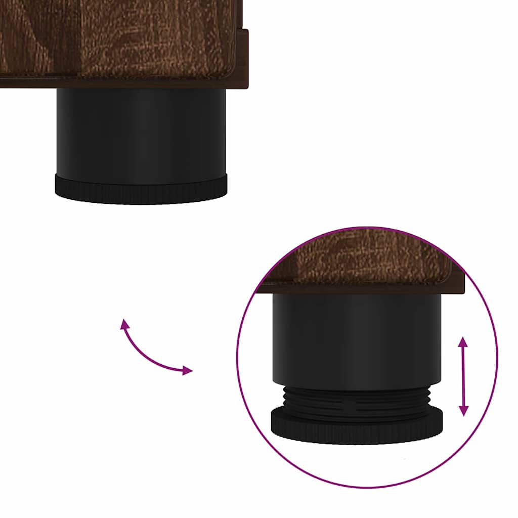 Armário de Banheiro com porta Carvalho castanho 30 x 35 x 80 cm