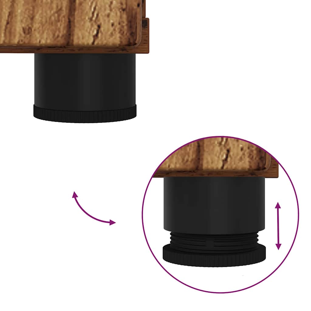 Armário de Banheiro com gaveta Madeira antiga 30 x 35 x 80 cm