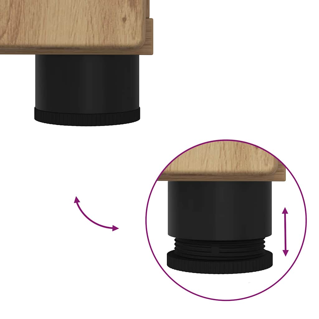 Armário de Banheiro carvalho artisiano 30 x 35 x 80 cm