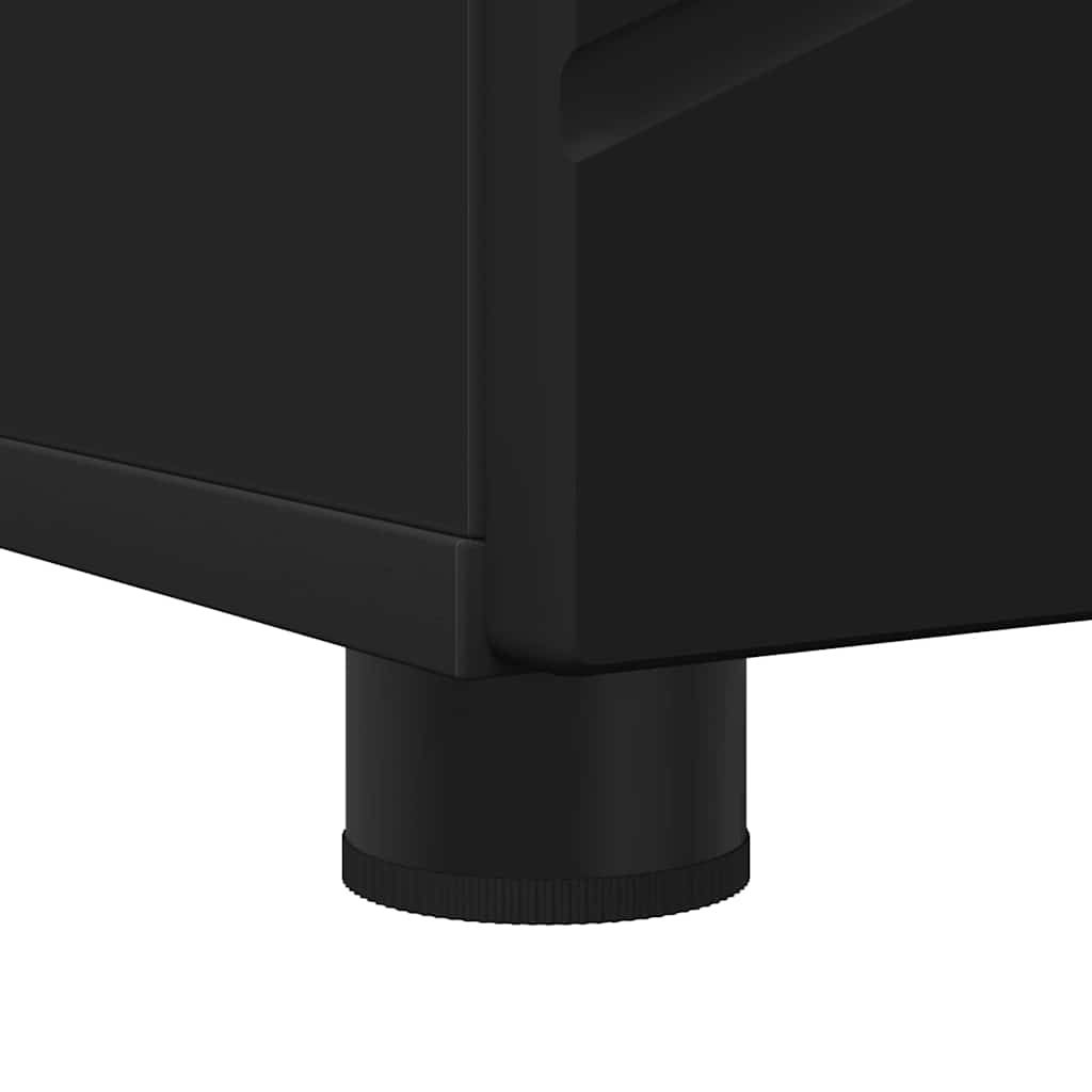 Armário Alto de Banheiro com porta Preto 30 x 35 x 192 cm